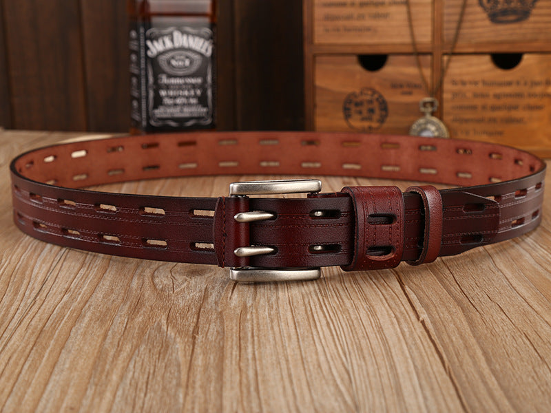 Fashion Retro Men's Casual Double Needle Belt