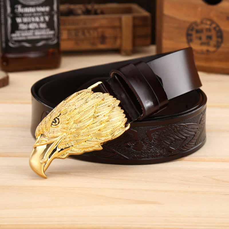 Personalized Eagle Head Buckle Men's Belt