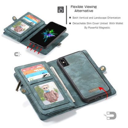 Compatible with Apple, Removable Leather Wallet Flip Stand Card Slot Case For iPhone