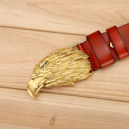 Personalized Eagle Head Buckle Men's Belt