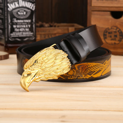 Personalized Eagle Head Buckle Men's Belt