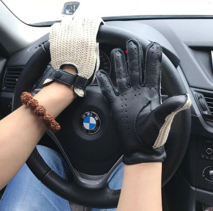 Male And Female Pilots Driving Sports Gloves Crochet Breathable