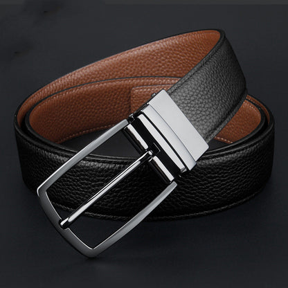 Men's revolving pin clip buckle belt