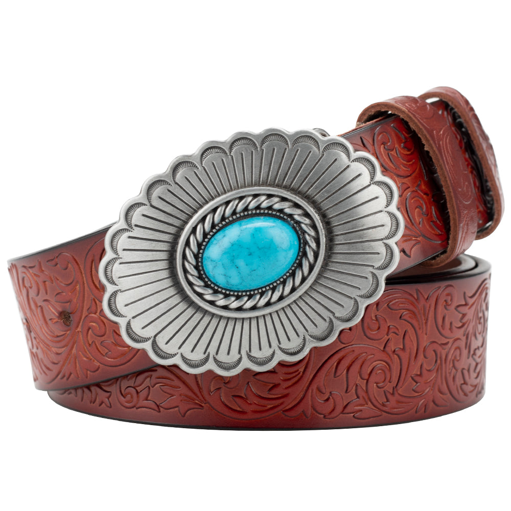 Embossed Women's Decorative Belt European And American Style Retro