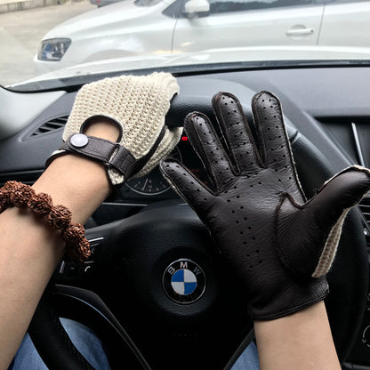 Male And Female Pilots Driving Sports Gloves Crochet Breathable